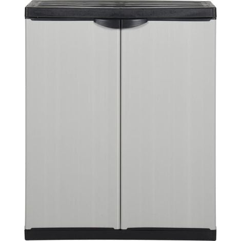arden Storage Cabinet with 1 Shelf Grey and Black